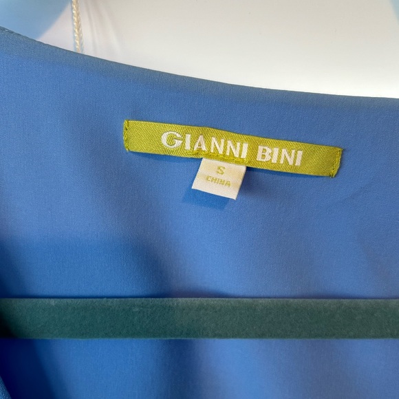 Gianni Bini Lauren Ruffle Wrap Dress Bright Blue - Picture 4 of 5